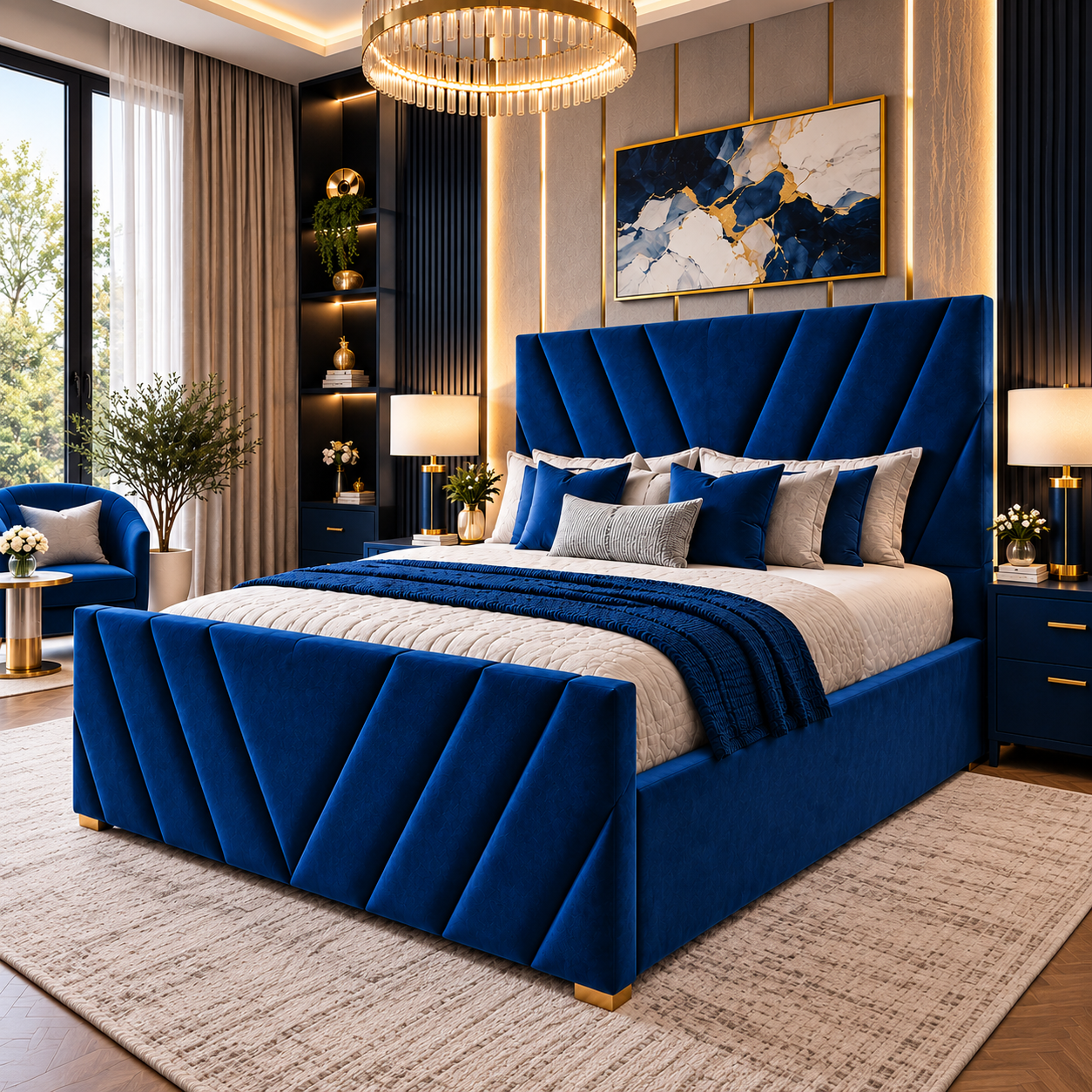 Rabbora Jersey Slatted Ottoman Bed