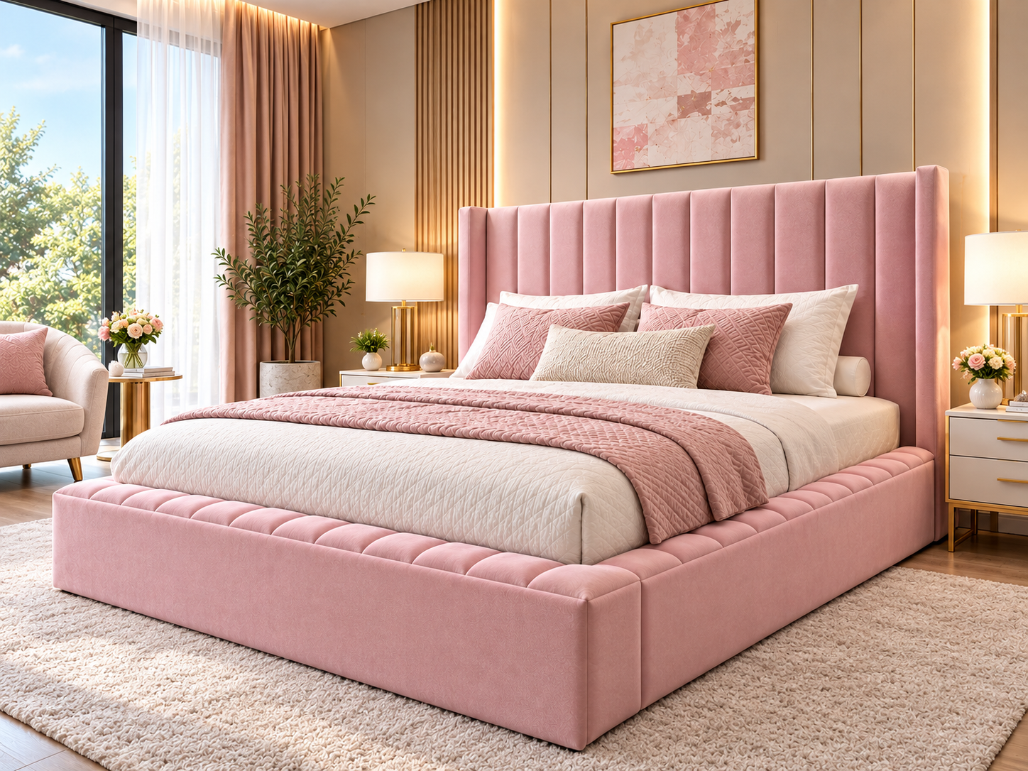 Rabbora Presidential Slatted Ottoman Bed
