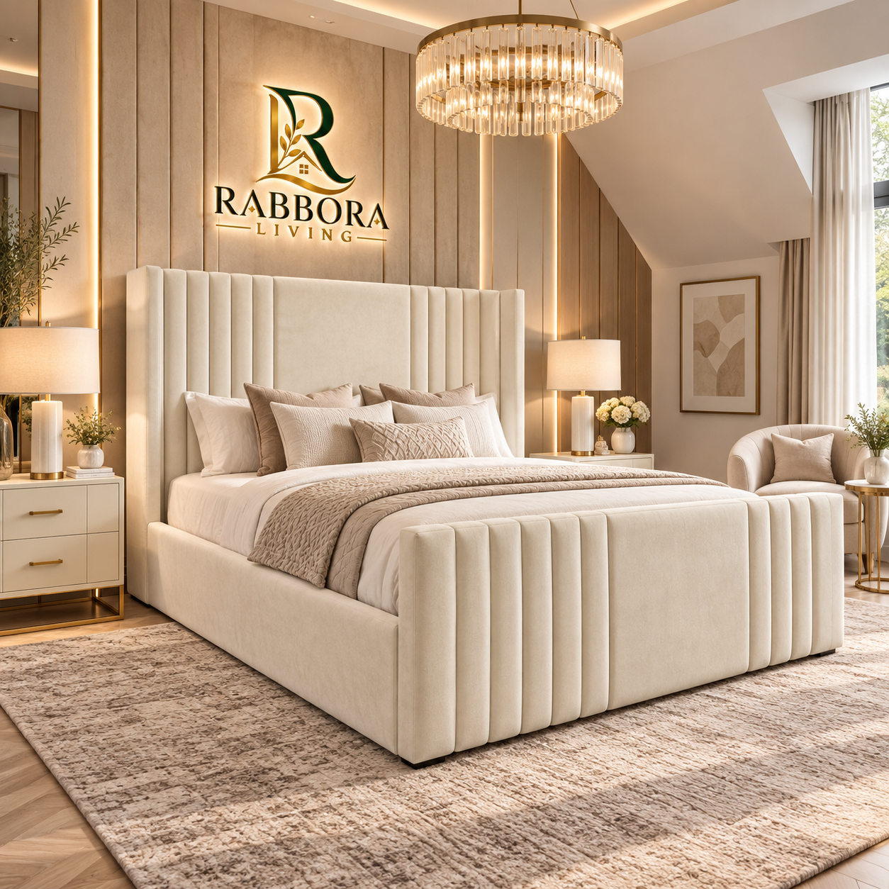 Rabbora Nevada Slatted Ottoman Bed