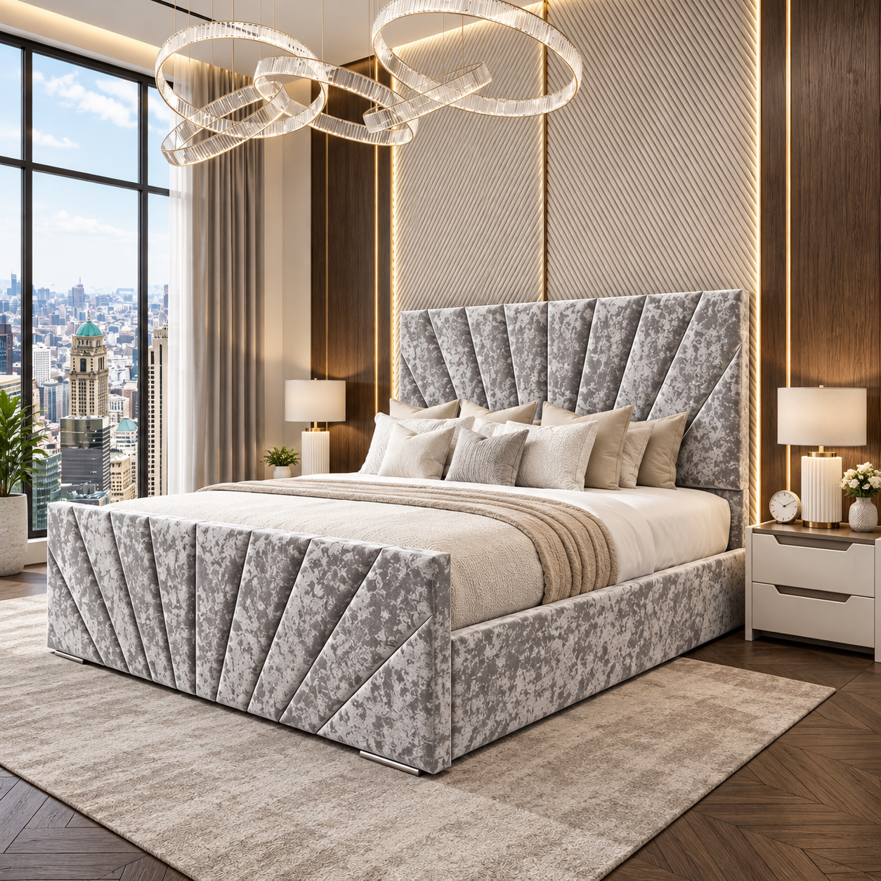 Rabbora Tokyo Sunrise Slatted Ottoman Bed